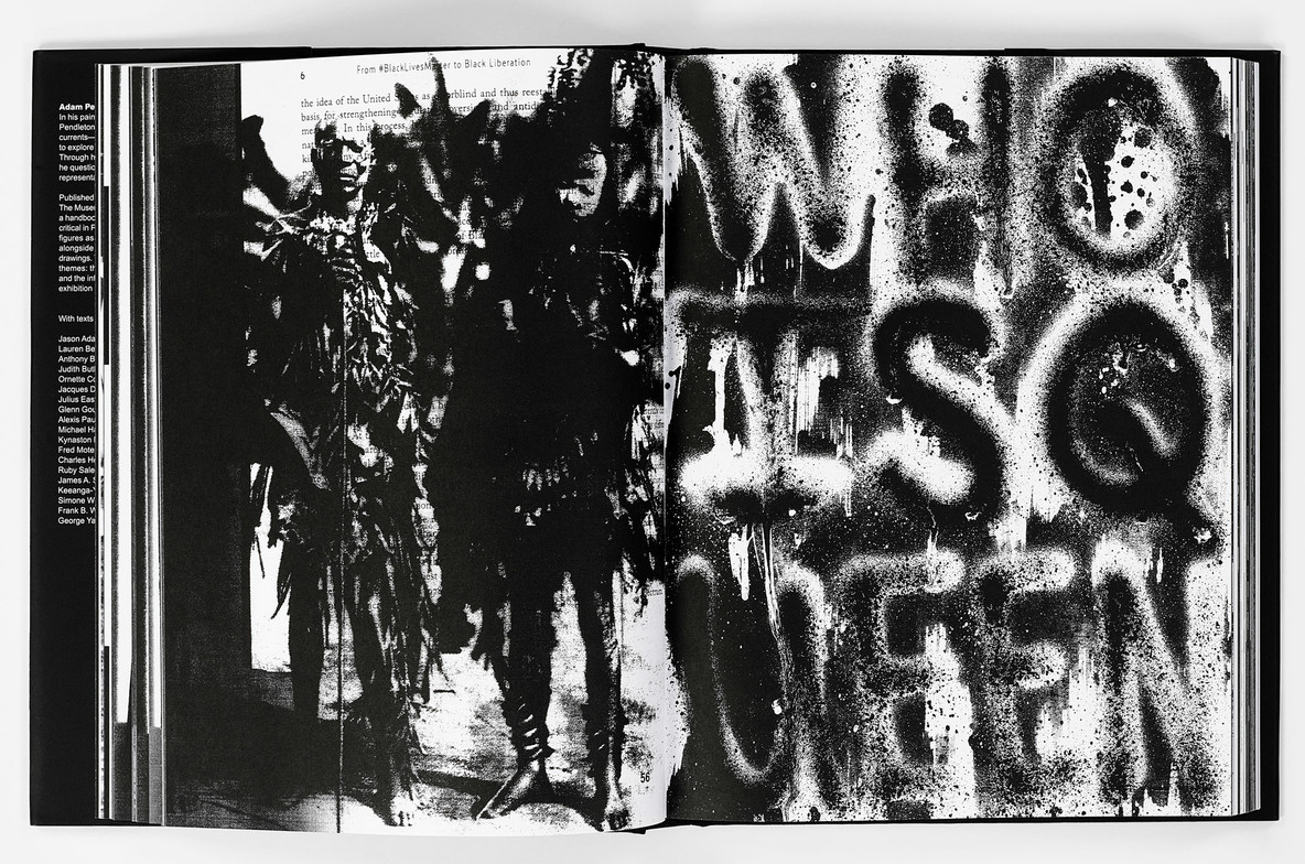 Spread from Adam Pendleton: Who Is Queen? A Reader