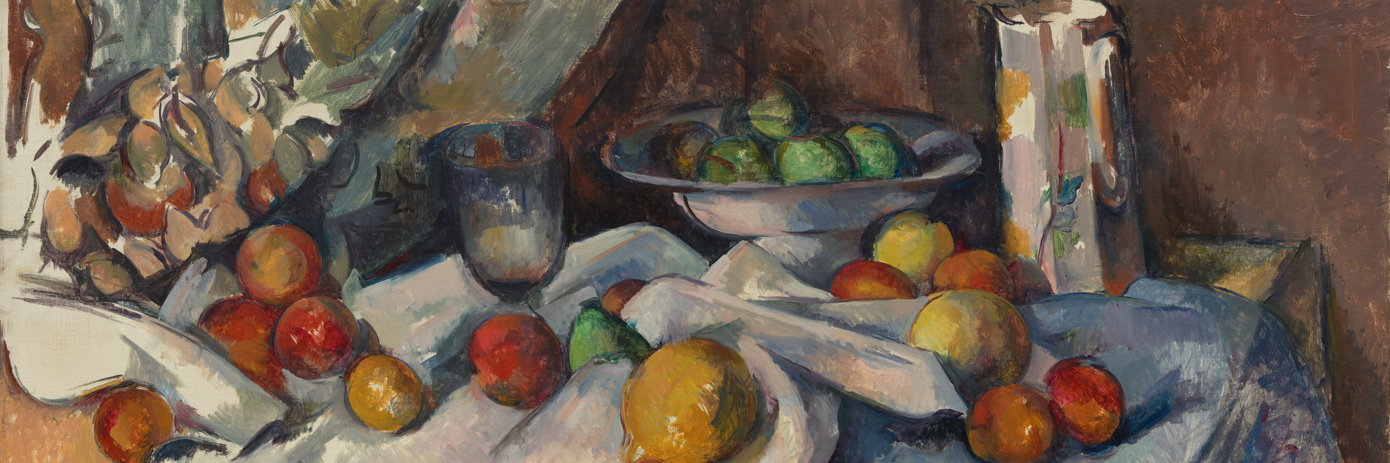 Paul Cézanne. Still Life with Apples. 1895–98. Oil on canvas, 27 × 36 1/2&#34; (68.6 × 92.7 cm). Lillie P. Bliss Collection. Digital Image © 2021 The Museum of Modern Art, New York. Photo: Jonathan Muzikar