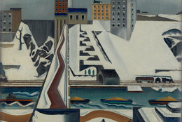 Preston Dickinson. Harlem River. before 1928. Oil on canvas, 16 1/8 x 20 1/4&#34; (41 x 51.4 cm). Gift of Abby Aldrich Rockefeller
