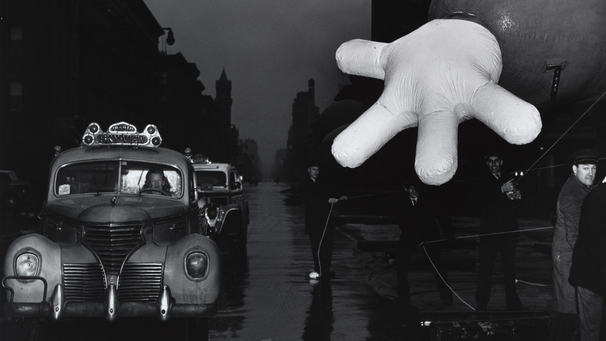 Weegee (Arthur Fellig). Macy’s Thanksgiving Day Parade. c. 1942. Gelatin silver print, 10 9/16 × 13 5/16&#34; (26.8 × 33.9 cm). The Family of Man Fund