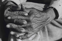 Jack Delano. Hands of Mr. Henry Brooks, ex-slave. Parks Ferry Road, Greene County, Georgia. May 1941. Gelatin silver print, 10 11/16 × 13 3/4 in. (27.2 × 34.9 cm). The Museum of Modern Art, New York. Purchase. © Jack Delano/Library of Congress