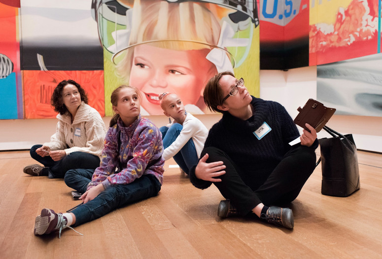 Family Programs (Family Gallery Talks). 2016. Digital Image © The Museum of Modern Art, New York. New York Photo: Martin Seck Image description: Participants looking up at art during a Family Gallery Talk.