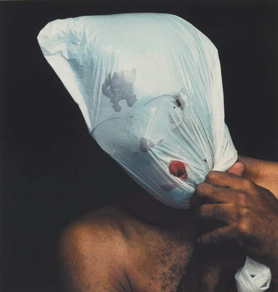 Pope.L. Foraging (The Air Itself/Dark Version). 1995