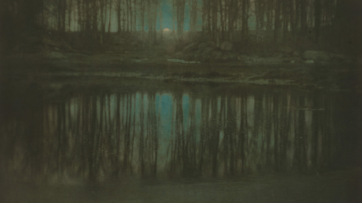 Edward Steichen. Moonrise—Mamaroneck, New York. 1904. Platinum and ferroprussiate print, 15 1/4 × 19&#34; (38.7 × 48.2 cm). © 2022 The Estate of Edward Steichen / Artists Rights Society (ARS), New York