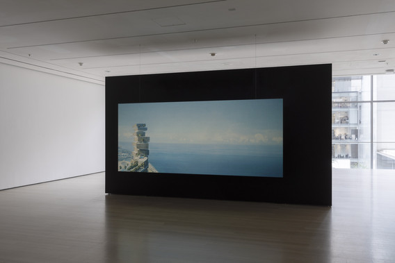 Installation view of The Architects at MoMA
