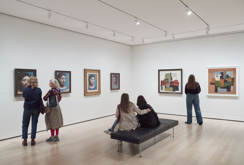 Installation view of Picasso in Fontainebleau, The Museum of Modern Art, New York, October 8, 2023–February 17, 2024. Photo: Gus Powell. Digital image © 2023 The Museum of Modern Art, New York. All works © 2023 Estate of Pablo Picasso/Artists Rights Society (ARS), New York