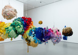 Installation view of Mike Kelley’s Deodorized Central Mass with Satellites, The Museum of Modern Art, New York, December 1, 2023–ongoing. Photo: Jonathan Dorado. Digital image © 2024 The Museum of Modern Art, New York
