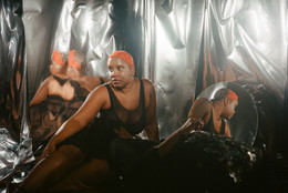 Portrait of Shala Miller, lead vocalist in Sable Elyse Smith’s If you unfolded us, 2024. Photo: Naima Green