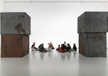 Photo: Martin Seck Image description: Families look at Equal, by Richard Serra, during a Family Galley Talk