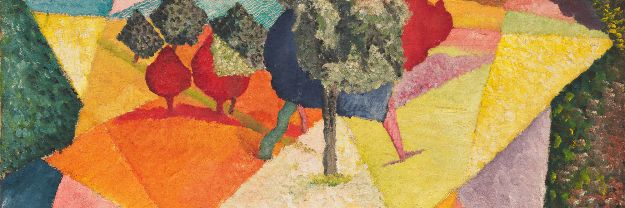 Diego Rivera. Cubist Landscape. 1912. Oil on canvas, 25 3/4 × 35 1/2&#34; (65.4 × 90.2 cm). The Museum of Modern Art, New York. Gift of Elizabeth Meyer Lorentz. © 2024 Banco de México Diego Rivera Frida Kahlo Museums Trust, Mexico, D.F./Artists Rights Society (ARS), New York