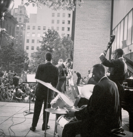 The Joe Newman Quintet plays a Jazz in the Garden concert, July 13, 1961