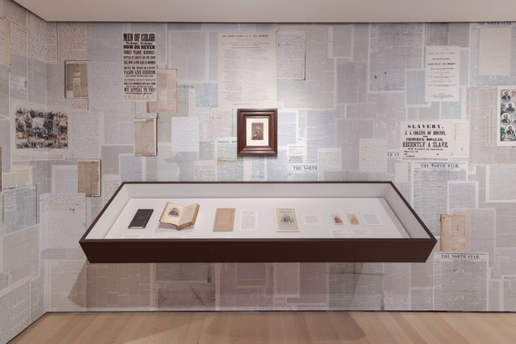 Installation view of Isaac Julien: Lessons of the Hour