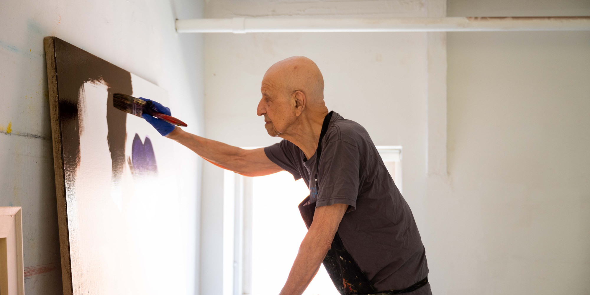 Alex Katz in his downtown studio, New York City, 2024. Photo: Naeem Douglas