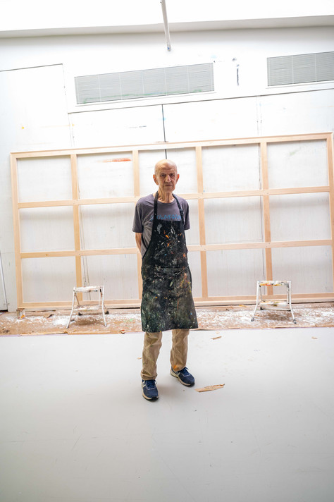 Alex Katz in his downtown studio, New York City, 2024. Photo: Naeem Douglas