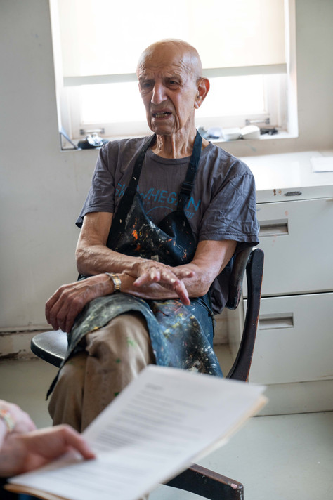Alex Katz in his downtown studio, New York City, 2024. Photo: Naeem Douglas