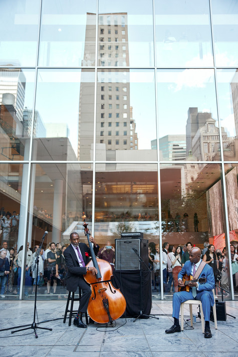 Ron Carter and Russell Malone perform at a MoMA Member Evening to celebrate the launch of the Jazz in the Garden podcast, May 28, 2024