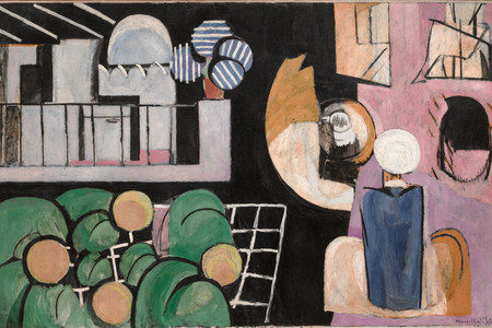 Henri Matisse. The Moroccans. Issy-les-Moulineaux, late 1915 and fall 1916. Oil on canvas, 71 3/8&#34; × 9&#39; 2&#34; (181.3 × 279.4 cm). The Museum of Modern Art, New York. Gift of Mr. and Mrs. Samuel A. Marx. ©️ 2024 Succession H. Matisse/Artists Rights Society (ARS), New York