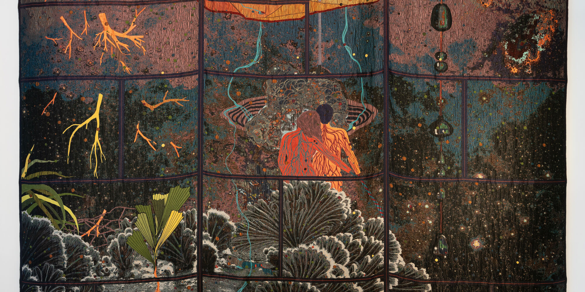 Detail of Otobong Nkanga: Cadence, on view at The Museum of Modern Art, New York, October 10, 2024–July 27, 2025. Photo: Jonathan Muzikar
