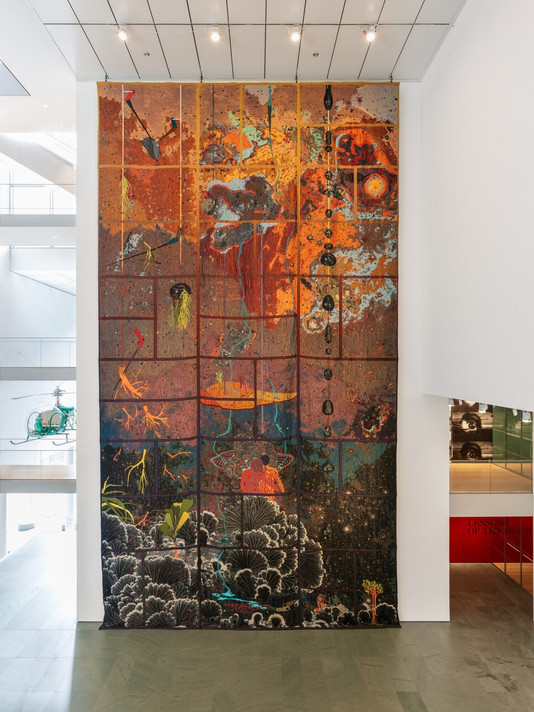 Detail of Otobong Nkanga: Cadence at MoMA, 2024
