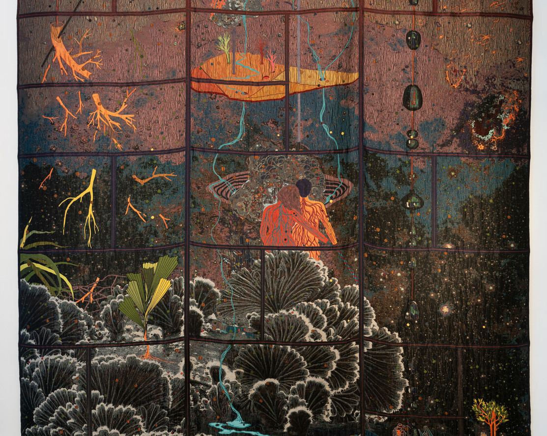 Detail of Otobong Nkanga: Cadence at MoMA, 2024