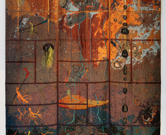 Detail of Otobong Nkanga: Cadence at MoMA, 2024