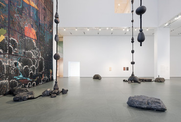 Installation view of the exhibition Otobong Nkanga: Cadence, October 10, 2024 - July 27, 2025. The Museum of Modern Art, New York. Photo: Emile Askey. Digital Image © 2024 The Museum of Modern Art, New York