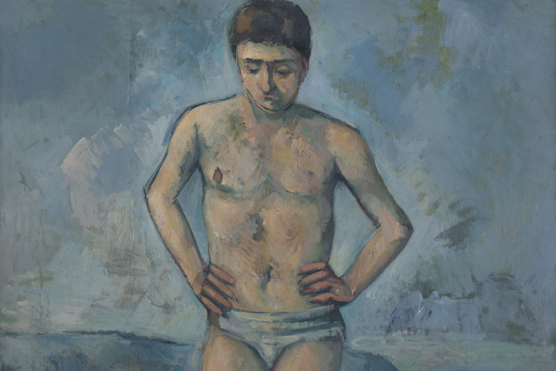 Paul Cézanne. The Bather. c. 1885. Oil on canvas, 50 x 38 1/8&#34; (127 x 96.8 cm). Lillie P. Bliss Collection