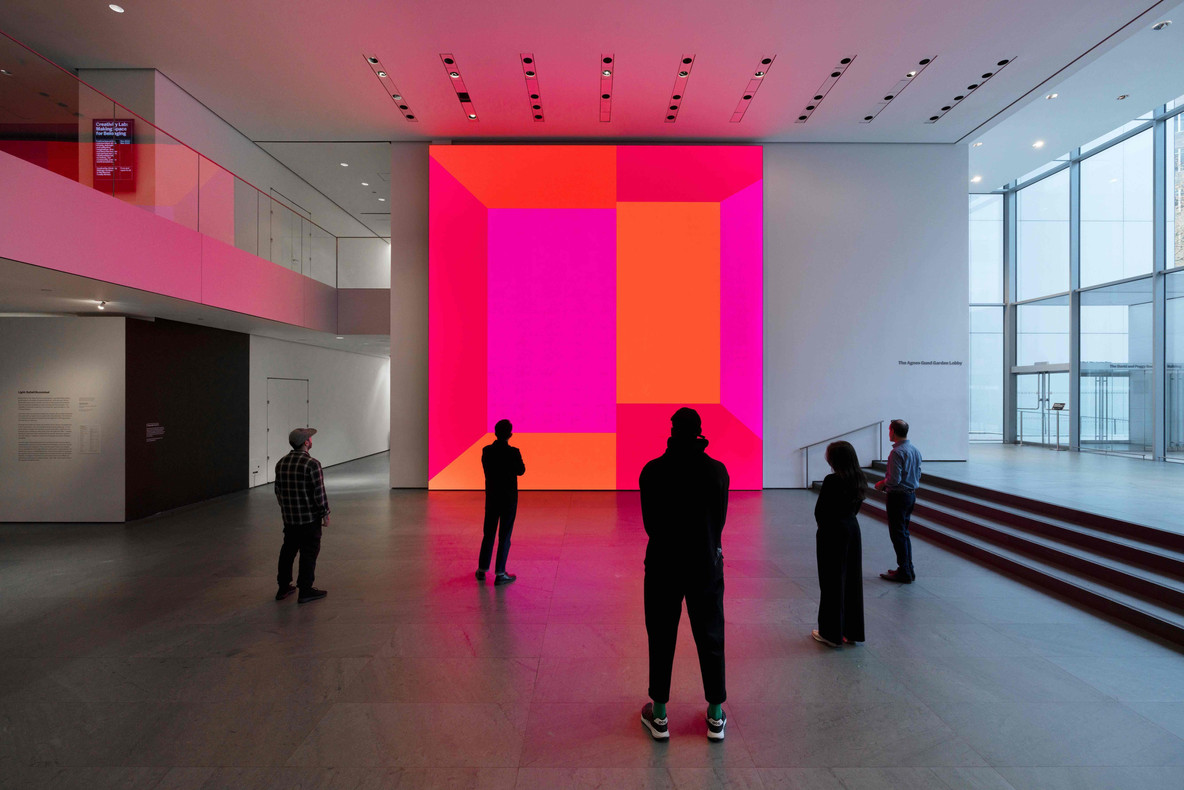 Installation view of the exhibition Light: Rafaël Rozendaal at MoMA