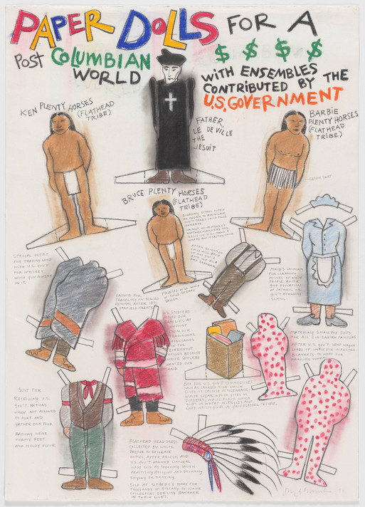 Jaune Quick-to-see Smith. Paper Dolls for a Post-Columbian World. 1991