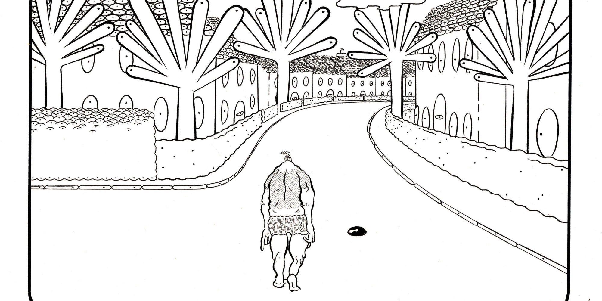 Panel from Malcy Duff’s The Purring of the Two Not-Garfields, 2025. Courtesy the artist