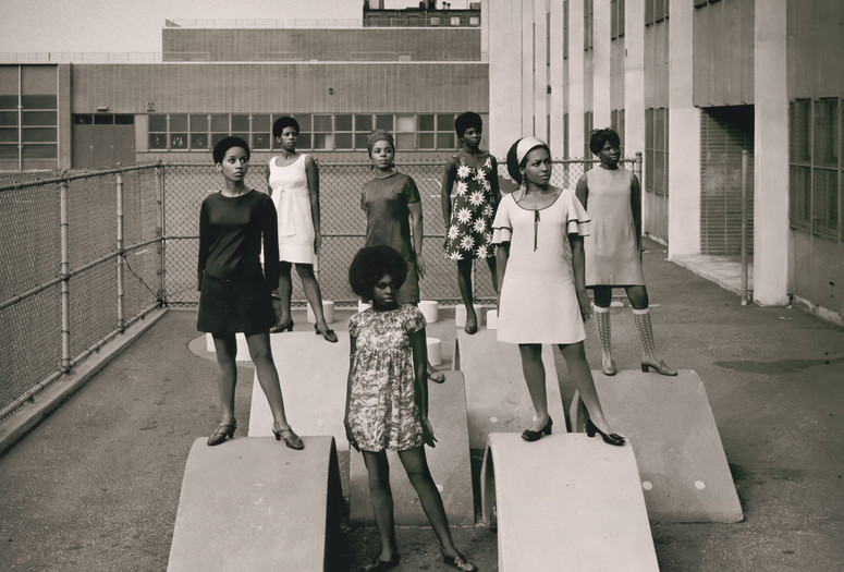 Kwame Brathwaite. Untitled (Photo shoot at a school for one of the many modeling groups who had begun to embrace natural hairstyles in the 1960s). 1964–68. Inkjet print, printed 2018. The Museum of Modern Art, New York. Committee on Photography Fund. © 2025 Kwame Brathwaite