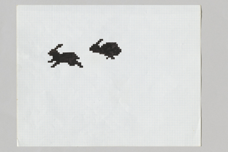 Susan Kare. Graphic icon sketch. 1982–1983. Pencil and ink on gridded paper, 11 x 8 1/2" (27.9 x 21.6 cm). The Museum of Modern Art, New York. Gift of the designer, jointly owned by the Museum of Modern Art, New York and the San Francisco Museum of Modern Art. © 2025 Susan Kare
