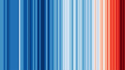 Ed Hawkins. Warming Stripes, 1850-2023. 2018–ongoing