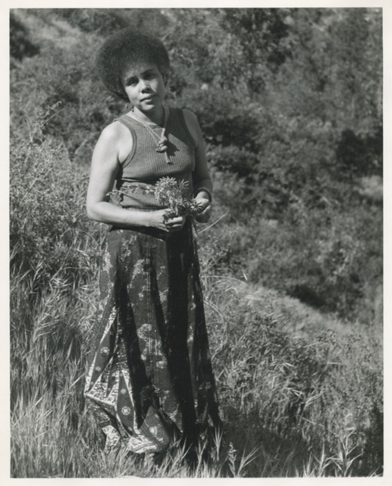 Betye Saar in Laurel Canyon, Los Angeles, California. Late 1960s