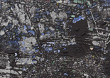 Jack Whitten. Atopolis: For Édouard Glissant (detail). 2014. Acrylic on canvas, eight panels. The Museum of Modern Art, New York. Acquired through the generosity of Sid R. Bass, Lonti Ebers, Agnes Gund, Henry and Marie-Josée Kravis, Jerry Speyer and Katherine Farley, and Daniel and Brett Sundheim. © Jack Whitten Estate. Photo: Jonathan Muzikar