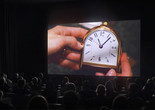 Christian Marclay. The Clock. 2010. Video (black and white and color, sound), 24 hrs. The Museum of Modern Art, New York. Promised gift from the Collection of Jill and Peter Kraus. © 2025 Christian Marclay. Courtesy Paula Cooper Gallery and White Cube. Installation view, Christian Marclay—The Clock, The Museum of Modern Art, New York, December 21, 2012–January 21, 2013. Photo: Thomas Griesel