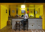 Michael Smith. Government Approved Home Fallout Shelter Snack Bar. 1983/2023. Props, furniture, linoleum, Vacuform, cinder blocks, wood paneling, sound recording, video game with purpose-built cabinet, television, standard-definition video (color, sound; 24:10 min.), seven pencil drawings on paper, and ephemera. The Museum of Modern Art, New York. Gift of Jill and Peter Kraus, 2021. © 2025 Michael Smith. Digital image © 2025 The Museum of Modern Art, New York. Photo: Jonathan Dorado