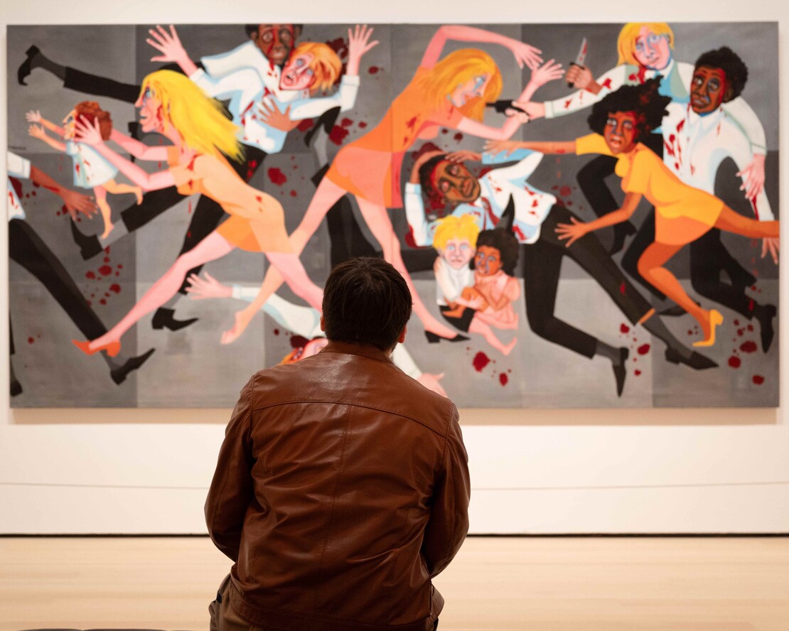 Faith Ringgold. American People Series #20: Die. 1967. Oil on canvas, two panels