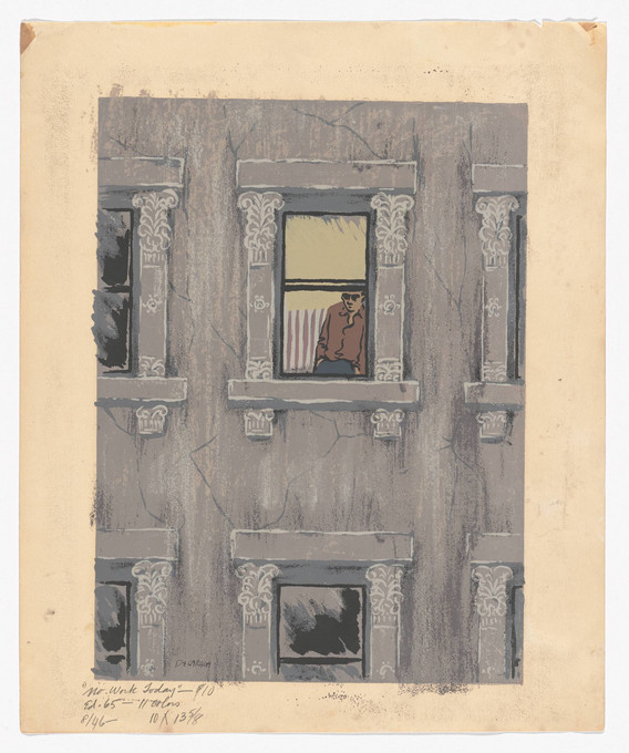 Roy DeCarava. No Work Today. 1946. Screenprint