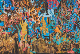 Mark Bradford. Jungle Jungle. 2021. Torn-and-pasted paper and string on canvas, 11&#39; 4 1/4&#34; × 21&#39; 7&#34; (346.1 × 657.8 cm). The Museum of Modern Art, New York. Gift of Kenneth C. Griffin.