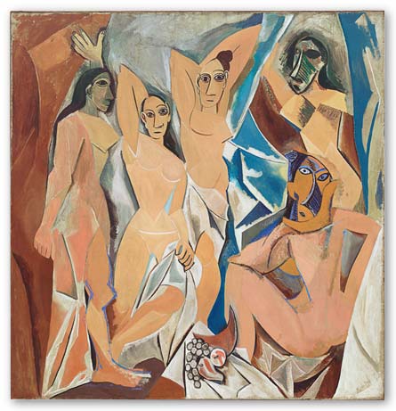 Painting: Pablo Picasso. Les Demoiselles d'Avignon. 1907.