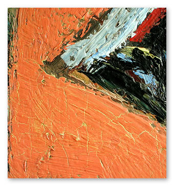 Fig. 1 - Detail - Example of Cadmium Yellow Underpainting
