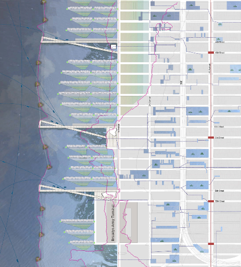 Detail Progress Plan of Sunset Park, Northernmost area of nArchitect’s focus, view from West to East.