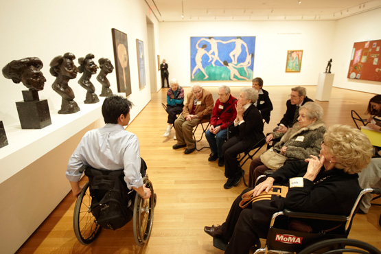 Gordon Sasaki, MoMA Educator, leads a Meet Me at MoMA program Gordon Sasaki, MoMA Educator, leads a Meet Me at MoMA program