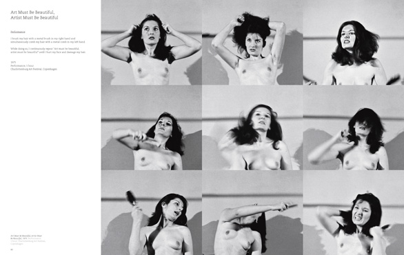 Pages showing Art Must Be Beautiful in the publication Marina Abramovi The 