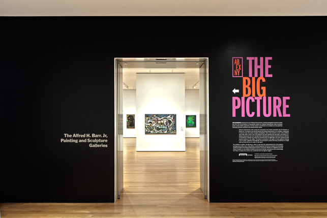 Installation view of Abstract Expressionist New York: The Big Picture. Courtesy of The Museum of Modern Art, New York. Photo: Jason Mandella