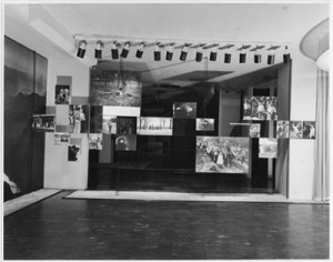 Installation view of the exhibition The Family of Man, on view January 24–May 8, 1955 at The Museum of Modern Art. Gelatin silver print. Photographic Archive, The Museum of Modern Art Archives, New York. Photo by Rolf Petersen. © 2010 The Museum of Modern Art, New York