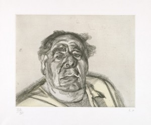 Lucian Freud. Lord Goodman in His Yellow Pyjamas