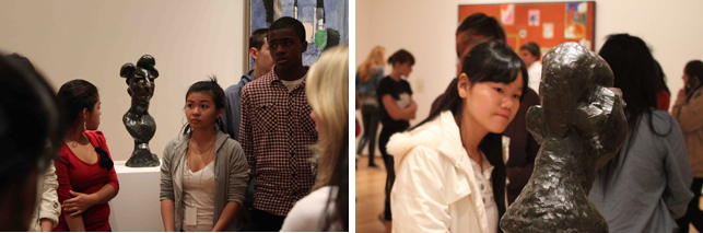 From left: Matisse's Jeannette series provides some MoMA-style inspiration; the class explores Matisse's abstracted sculptural portraiture