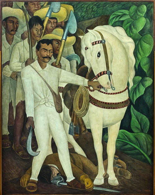 Diego Rivera. Agrarian Leader Zapata. 1931. Fresco on reinforced cement in a galvanized-steel framework, 93 ¾ x 74” (238.1 x 188 cm). The Museum of Modern Art, New York. Abby Aldrich Rockefeller Fund